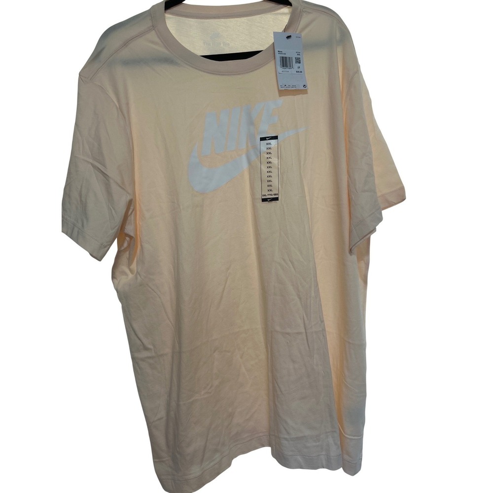 Nike Mens Sportswear Futura Logo Graphic T-Shirt Peach XXL AR5004-838 NWT